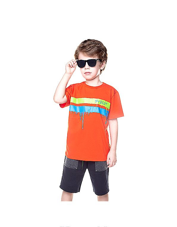Conjunto-bermuda-moletom-e-camiseta-com-estampa-infantil-e-juvenil-masculino-laranja-Have-Fun-Carambolina-31676-modelo.jpg