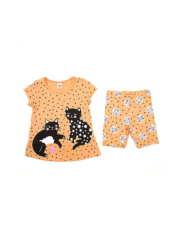 Pijama-com-camiseta-e-bermuda-estampados-infantil-e-juvenil-feminino-gatos-Have-Fun-Carambolina-30463-laranja.jpg