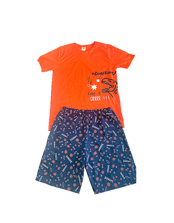 Pijama-curto-infantil-e-infanto-juvenil-masculino-dinossauro-Have-Fun-Carambolina-32021-coral-1.jpg