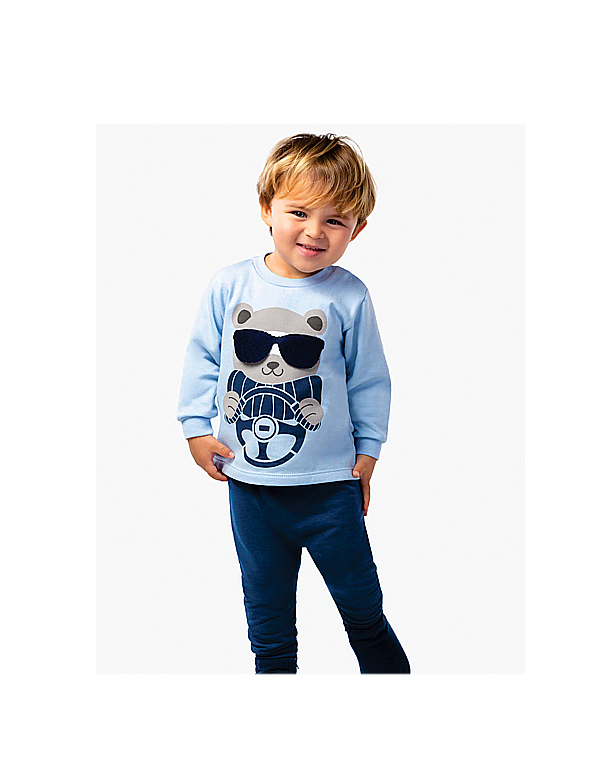 Pijama-furao-azul-marinho-infantil-com-aplicacao-no-oculos-Dedeka-Carambolina-31449-modelo.jpg