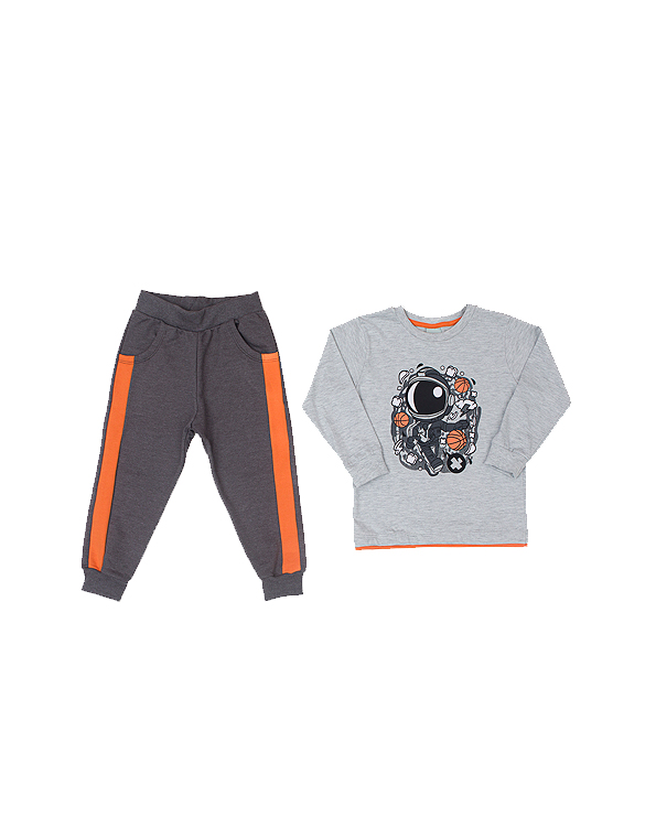 Conjunto-calça-de-moletom-sem-felpa-e-camiseta-estampada-infantil-astronauta—have-Fun—Carambolina—32656