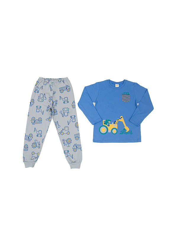 Pijama-longo-de-malha-estampa-divertida-infantil-e-juvenil-masculino –Have-Fun—Carambolina—32685-azul