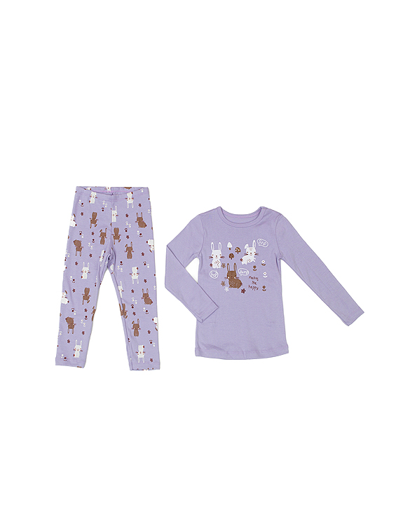 Pijama-longo-em-malha-com-calça-legging-estampada-infantil-feminino-coelhos—Have-Fun—Carambolina—31675