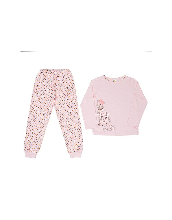 Pijama-longo-infantil-e-juvenil-com-calça-estampada–e-glitter-feminino-onça—Have-Fun—Carambolina—32672-rosa