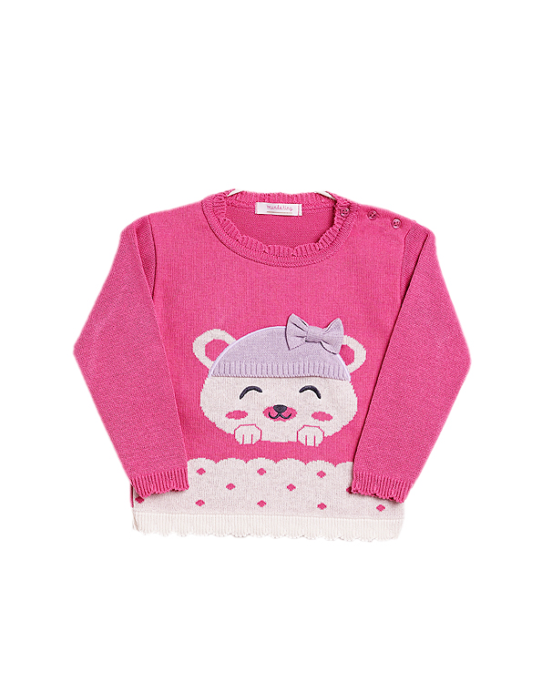 Blusa-de-tricot-desenhada-e-laço-infantil-feminina-pink—Mundo-Faz-de-Conta—Carambolina—32709