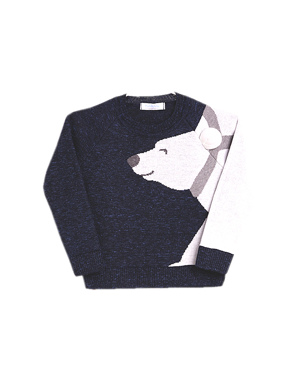 Blusa-em-tricot-infantil-azul-jeans-masculina-urso-polar—Mundo-Faz-de-Conta—Carambolina—32717