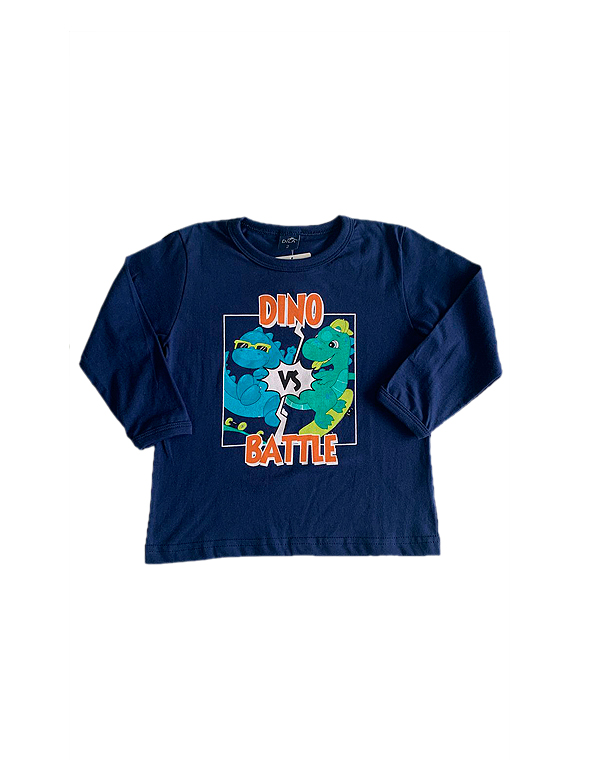 Camiseta-manga-longa-infantil-masculina-marinho-dinossauros—Dila—Carambolina—32812