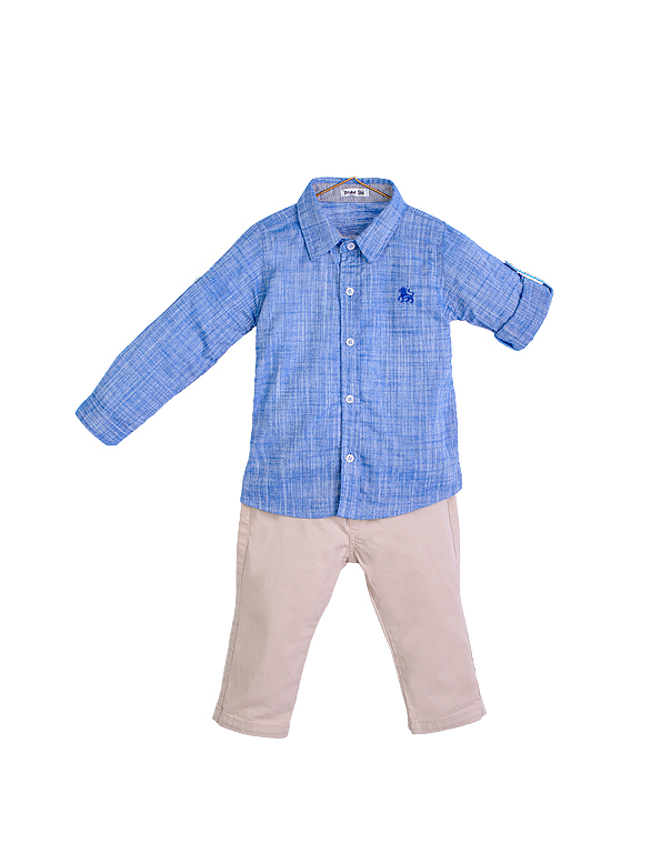 Conjunto-camisa-com-regulagem-e-calça-sarja-infantil-masculino-azul—DNM—Carambolina—32929