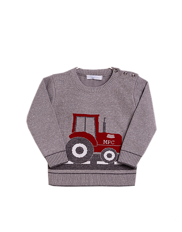 Blusa-em-tricot-infantil-masculina-trator-cinza—Mundo-Faz-de-Conta—Carambolina—33021