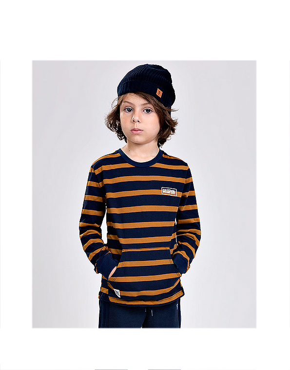 Camiseta-manga-longa-com-bolso-infantil-masculina-listrada—Onda-Marinha—Carambolina—33104-modelo