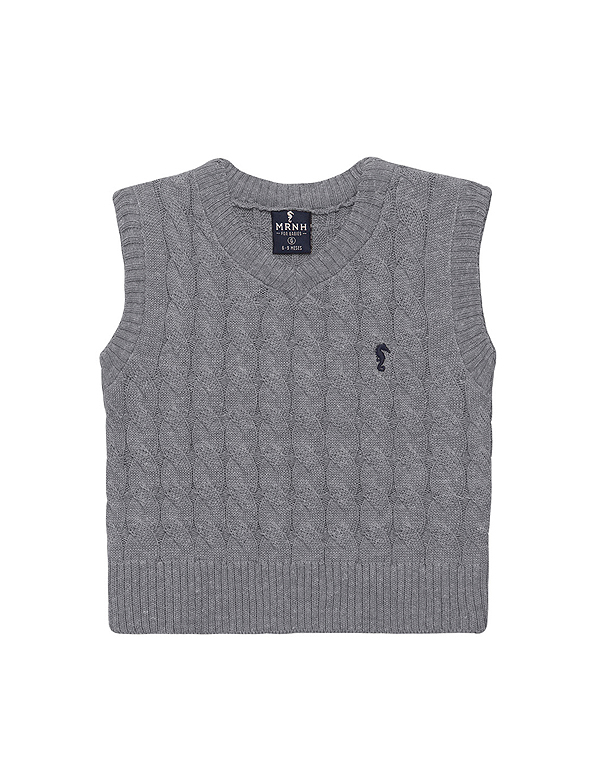 Colete-em-tricot-com-trança-infantil-cinza—Onda-Marinha—Carambolina—32978