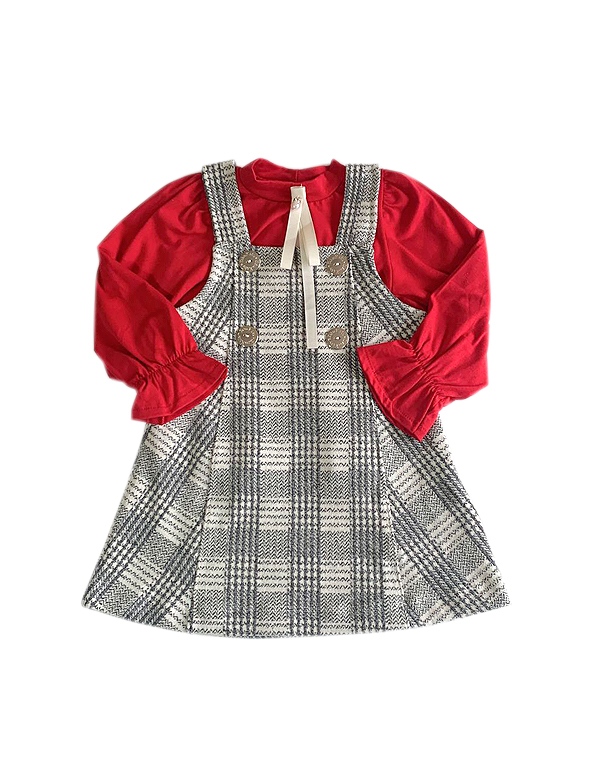 Vestido-em-lã-e-camiseta-mnaga-longa-infantil-xadrez—Bika—Carambolina—33118