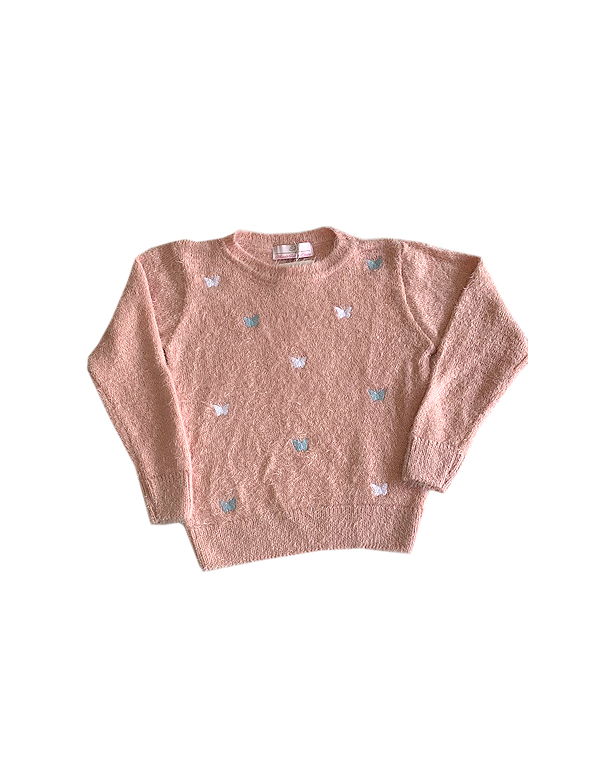 Blusa-de-tricot-infantil-feminina-rose-com-bordado-de-borboletas—Mundo-Faz-de-Conta—Carambolina—33192