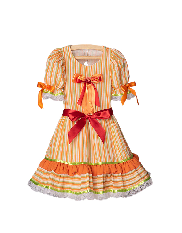 Vestido-junino-listrado-com-aplicações-e-fitas-laranja—Festa-Junina—Carambolina—33201