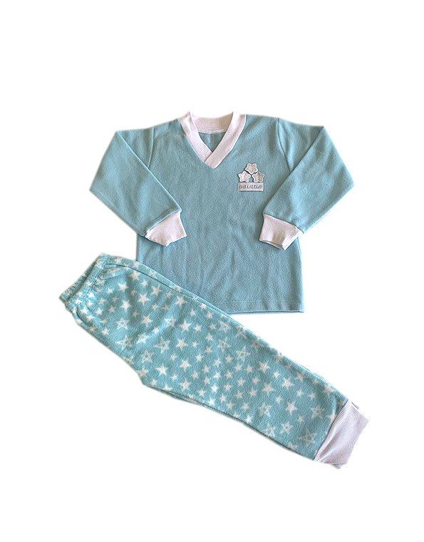Pijama-soft-bebê-e-infantil-masculino-estampado-estrelas-com-punho—Be-Little—Carambolina—23684-azul