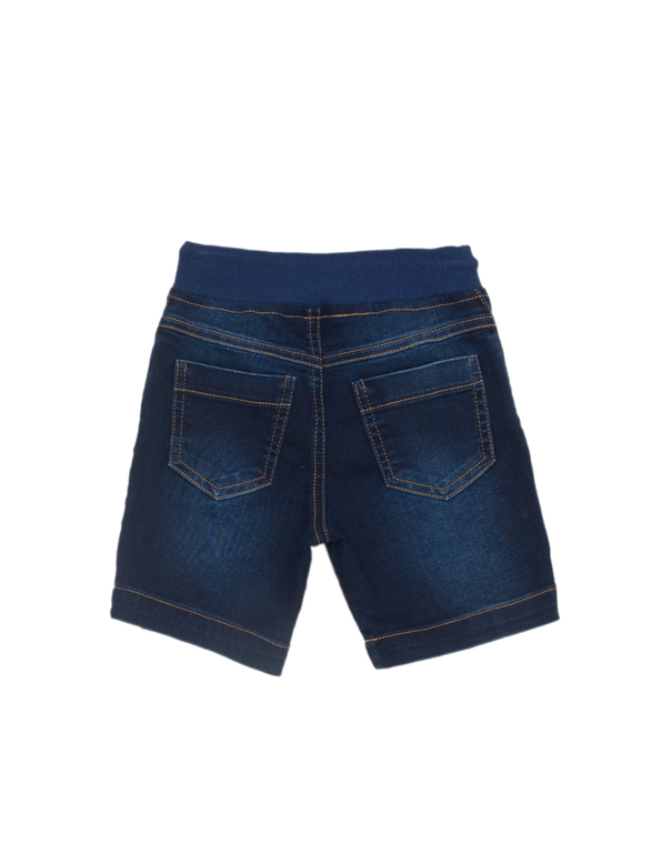 Bermuda-jeans-em-trama-de-moletom-e-elástico-na-cintura-infantil-masculina—Have-Fun—Caambolina—33370-costas