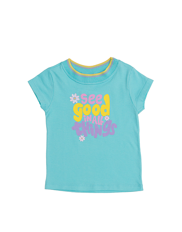 Camiseta-manga-curta-com-estampa-e-retilínea-na-gola-infantil-feminina-acqua—Have-Fun—Carambolina—33413