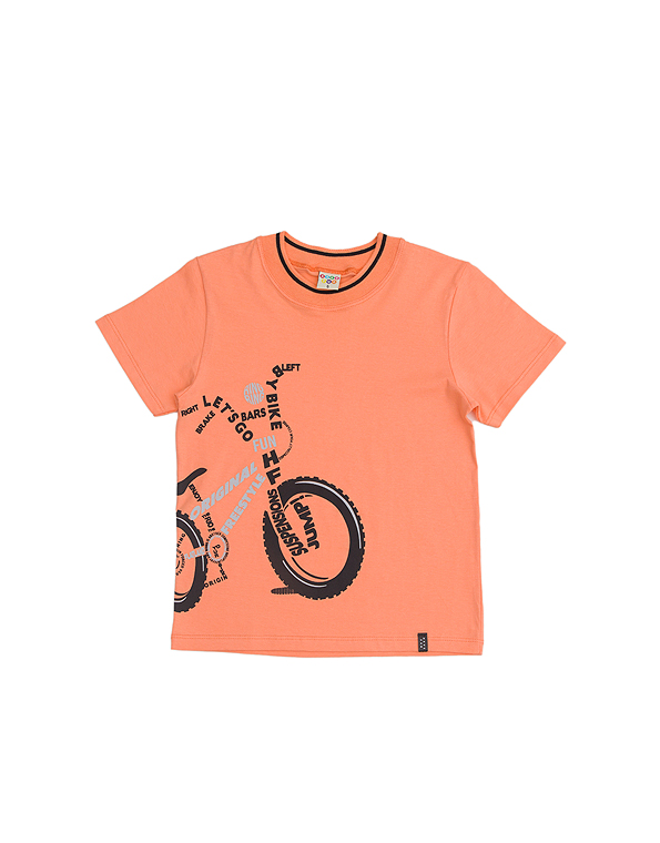 Camiseta-manga-curta-com-estampa-infantil-e-juvenil-masculina-laranja—Have-Fun—Carambolina—33374