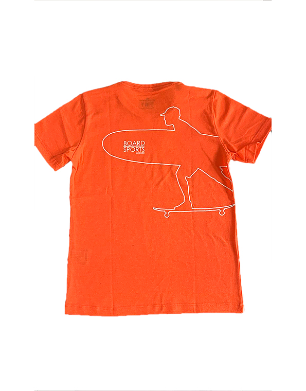 Camiseta manga curta infantil e juvenil laranja masculina-com-estampas—Banana-Danger—Carambolina—33511-costas