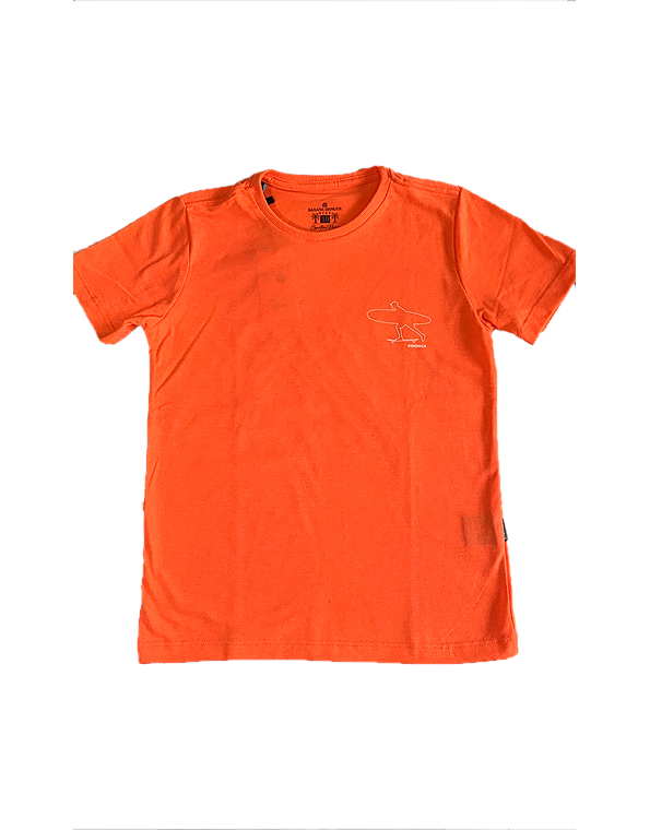 Camiseta manga curta infantil e juvenil laranja masculina-com-estampas—Banana-Danger—Carambolina—33511