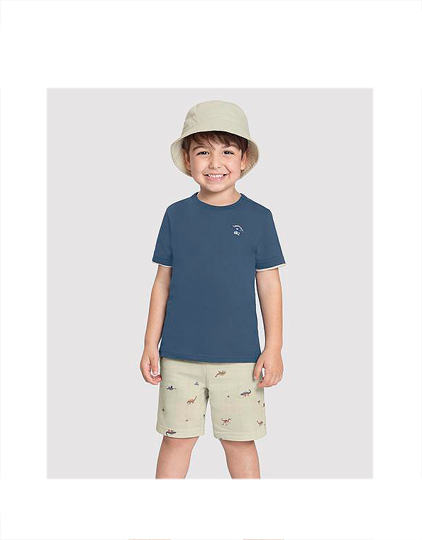 Conjunto-bermuda-de-moletom-estampada-e-camiseta-infantil-masculino-dinossauro—Alakazoo—Carambolina—33464-modelo