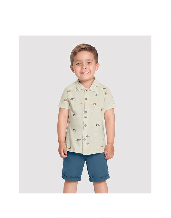 Conjunto-camisa-estampada-e-bermuda-em-sarja-infantil-masculino-dinossauro—Alakazoo—Carambolina—33467-modelo