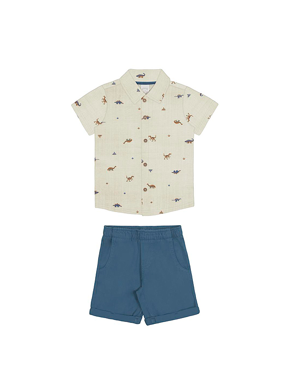 Conjunto-camisa-estampada-e-bermuda-em-sarja-infantil-masculino-dinossauro—Alakazoo—Carambolina—33467