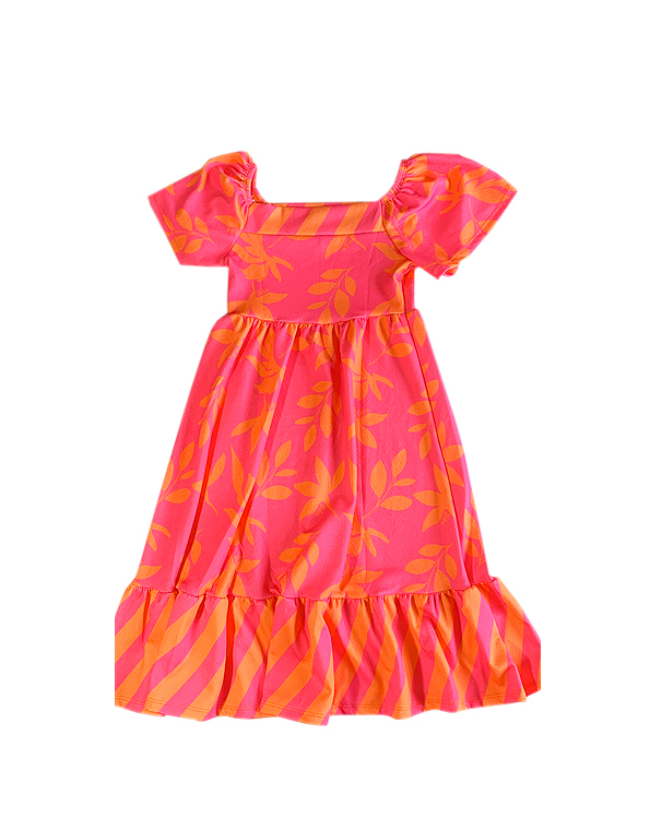 Vestido-tropical-infantil-soltinho-com-mangas-amplas—Bika—Carambolina—33519-laranja
