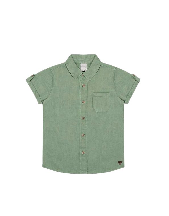 Camisa-manga-curta-com-bolso-infantil-e-juvenil-masculina-verde—Alakazoo—Carambolina—33622