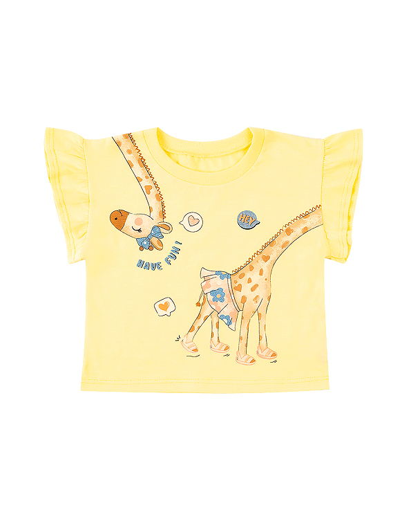 Camiseta-boxy-infantil-feminina -com-glitter-e-babado—Dila—Carambolina—33689-amarelo