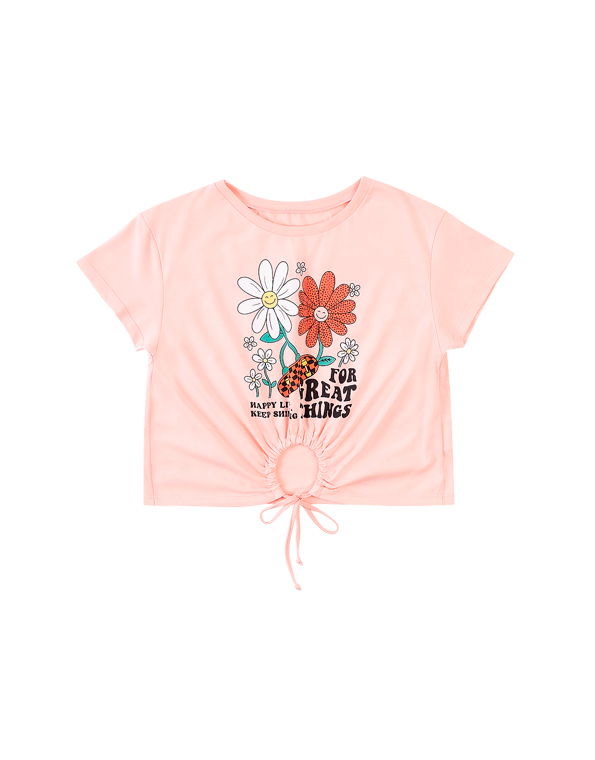 Camiseta-boxy-juvenil-feminina com-estampa—Dila—Carambolina—33696-rosa