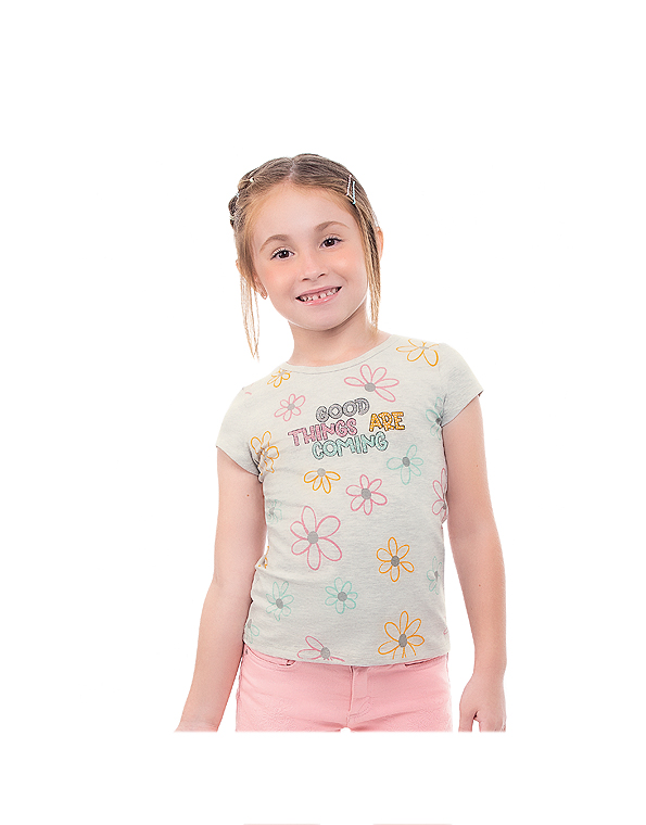 Camiseta-manga-curta-infantil-e-juvenil-feminina com-brilho—Dila—Carambolina—33695-cinza