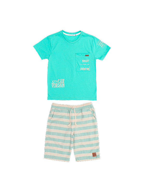 Conjunto-bermuda-de-sarja-listrada-e-camiseta-infantil-e-juvenil-masculino Ser-Garoto—Carambolina—33706