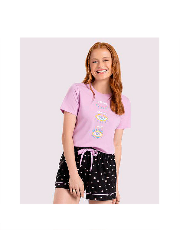 Pijama-curto-juvenil-feminino-estampado—Alakazoo—Carambolina—33624-lilás-modelo