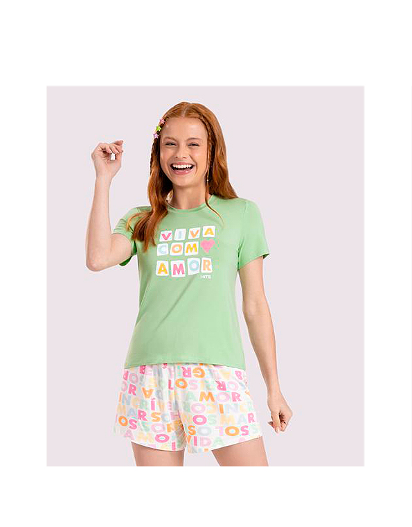 Pijama-curto-juvenil-feminino-estampado—Alakazoo—Carambolina—33702-verde-modelo