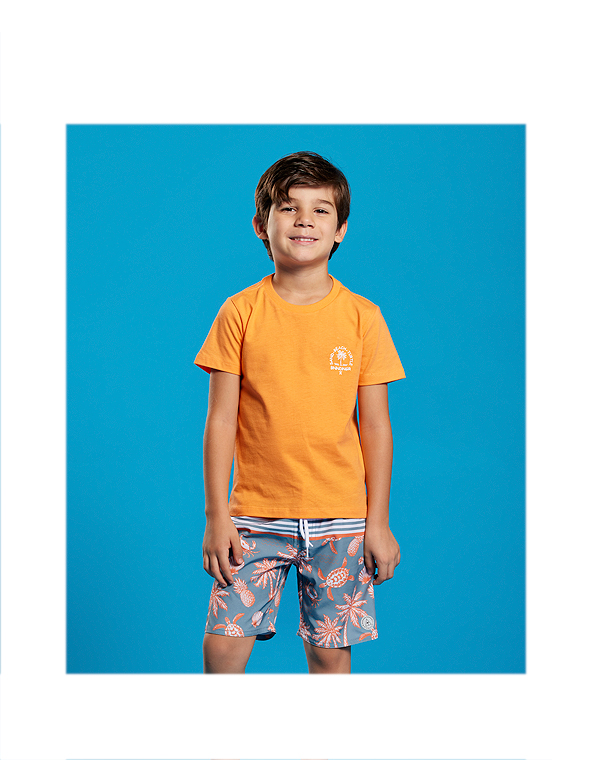 Conjunto-bermuda-de-microfibra-e-camiseta–infantil-masculino—Banana-Danger—Carambolina—33757-modelo