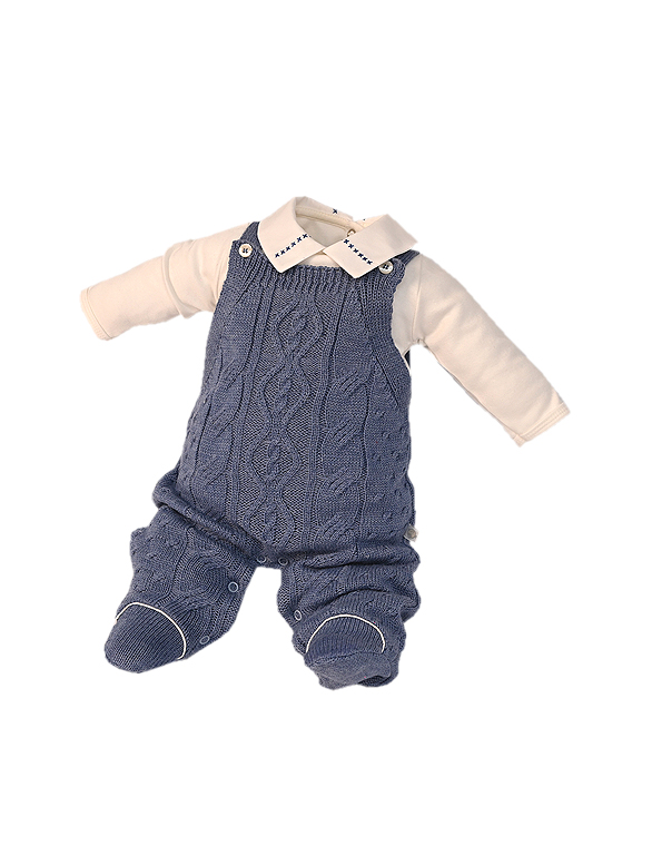 Macacão-jardineira-tricot-e-body-com-bordado-masculino-azul-jeans—Beth-Bebê—Carambolina—33860
