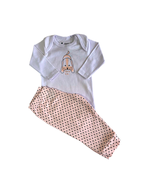 Pijama-calça-e-body-manga-longa-bebê-feminino—Have-Fun—Carambolina—28936-branco