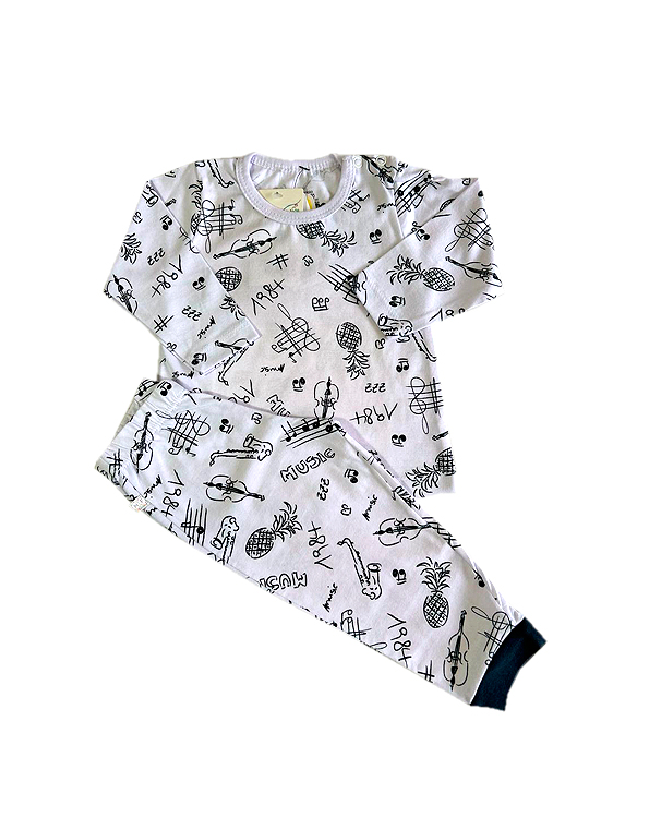Pijama-longo-de-malha-estampado-preto-e-branco-bebê-masculino—Have-Fun—Carambolina—26833