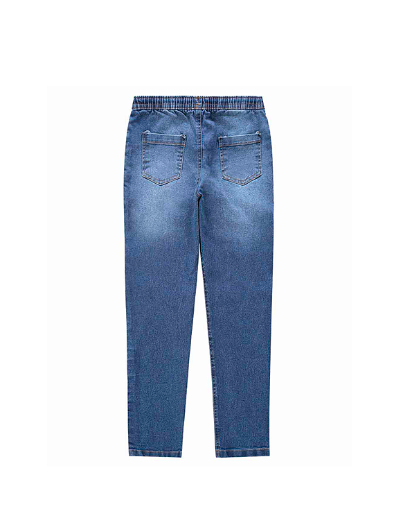 Calça-jeans-em-trama-de-moletom-com-elástico-na-cintura-infantil-masculina—Onda-Marinha—33963-costas