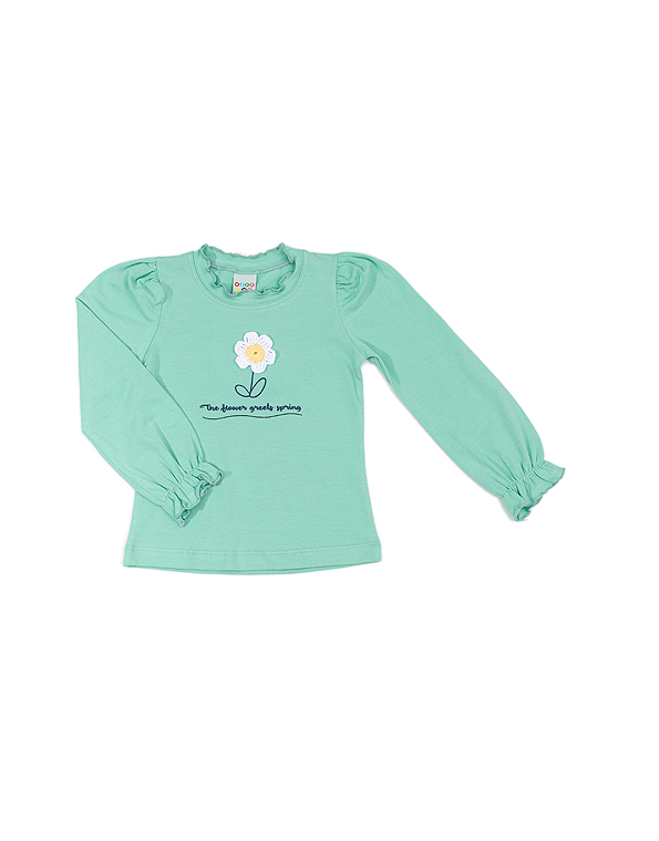 Camiseta-manga-longa-com-crochê-infantil-feminina-verde—Have-Fun—Carambolina—34031