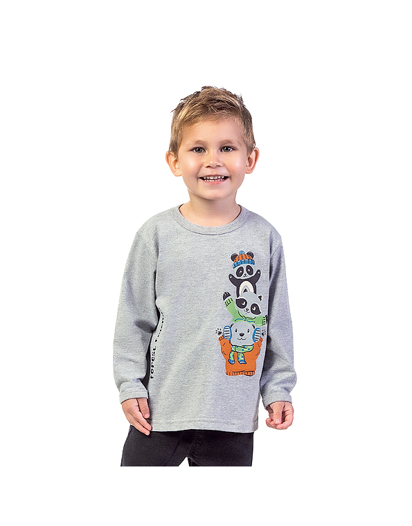 Camiseta-manga-longa-estampada-infantil-masculina-cinza—Dila—Carambolina—34089-modelo