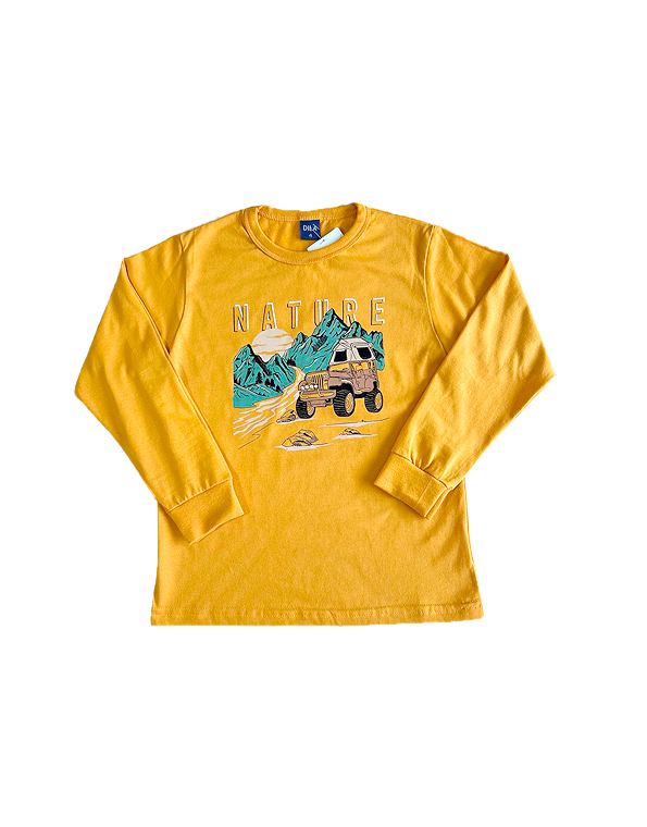 Camiseta-manga-longa-estampada-infantil-masculina-mostarda—Dila—Carambolina—34095