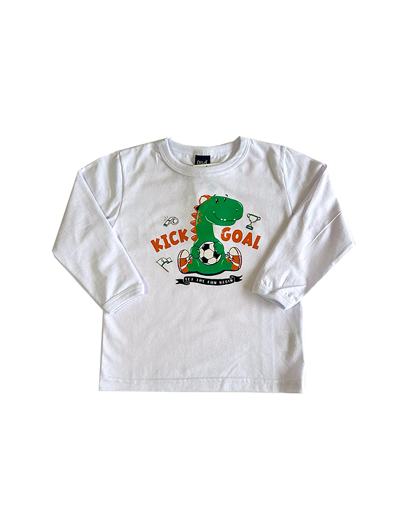 Camiseta-manga-longa-infantil-masculina-branca-dinossauro—Dila—Carambolina—34078