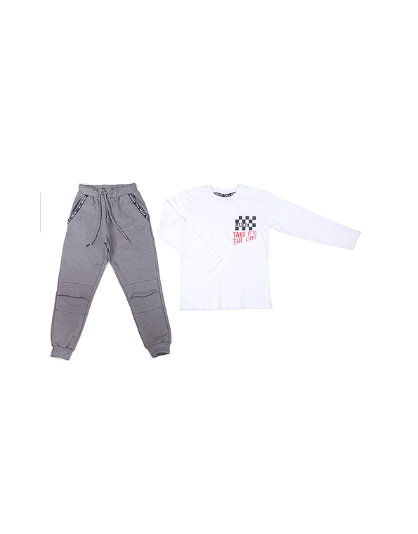 Conjunto-calça-de-moletom-sem-felpa-e-camiseta-com-estampa-infantil-e-infanto-juvenil-masculino—Have-Fun—Carambolina—34004