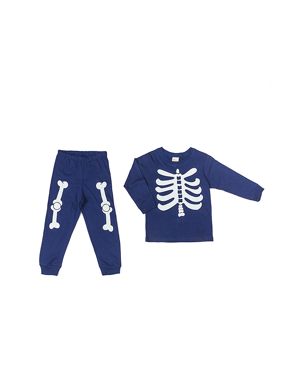Pijama-longo-de-malha-infantil-masculino—brilha-no-escuro—Have-Fun—Carambolina—34017