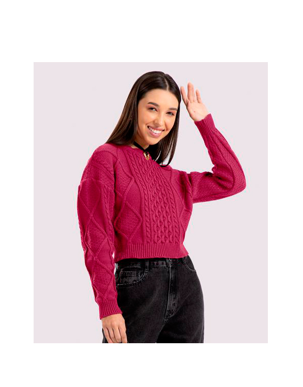 Blusa-cropped-em-tricot-tranças-juvenil-feminina –Lunender—Carambolina—34440-pink-modelo