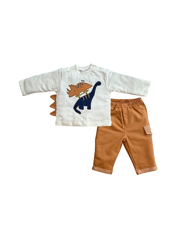 Conjunto-calça-de-moletom-e-camiseta-com-bordado-e-aplicação-infantil-dinossauro—Tilly-Baby—Carambolina—34164