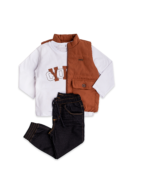 Conjunto-colete-suede-calça-e-camiseta-com-bordado-infantil-masculino –Ser-Garoto—Carambolina—34284