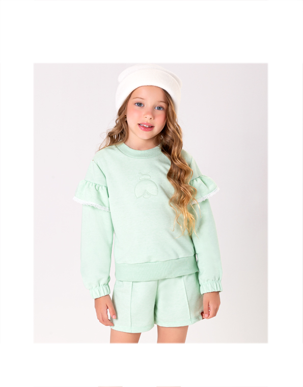 Conjunto-de-short-e-blusa-em-moletom-com-babado-infantil-feminino-verde—Açucena—Carambolina—34357-modelo